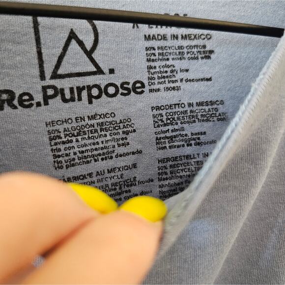 Urban Outfitters RePurpose Blue Graphic T-Shirt - Picture 4 of 7